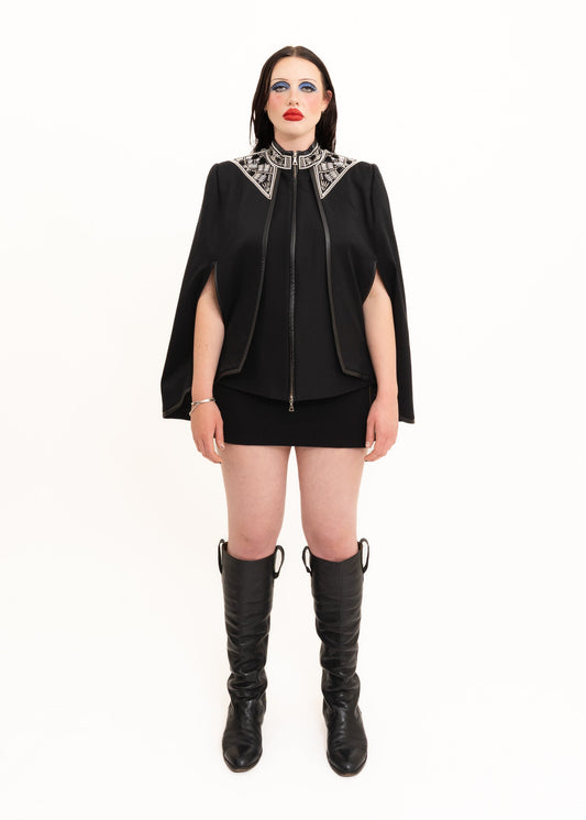 Sass & Bide Beaded cape jacket Bizarre Bazaar