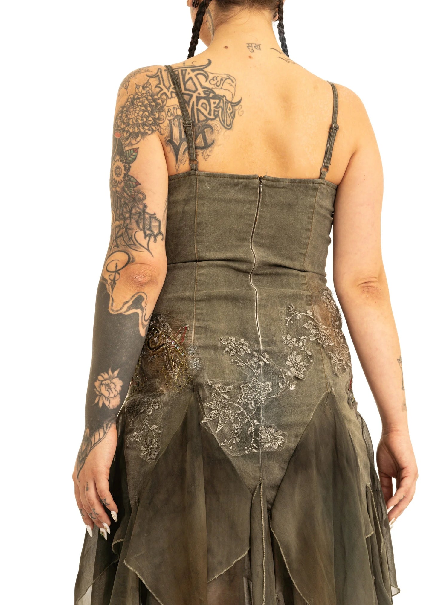 Brillianté Beaded denim faerie dress