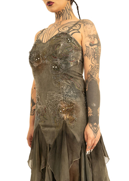 Brillianté Beaded denim faerie dress