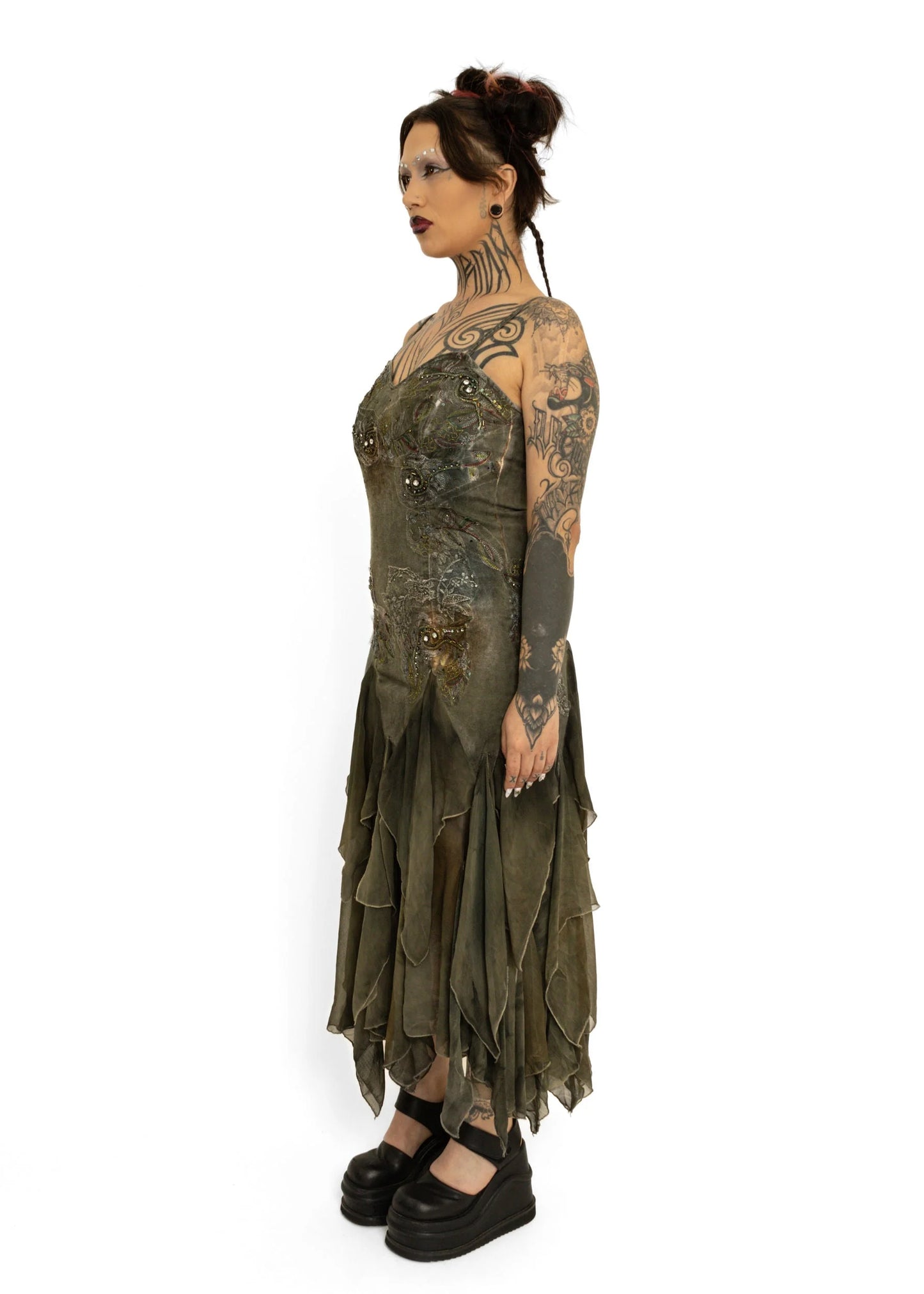 Brillianté Beaded denim faerie dress