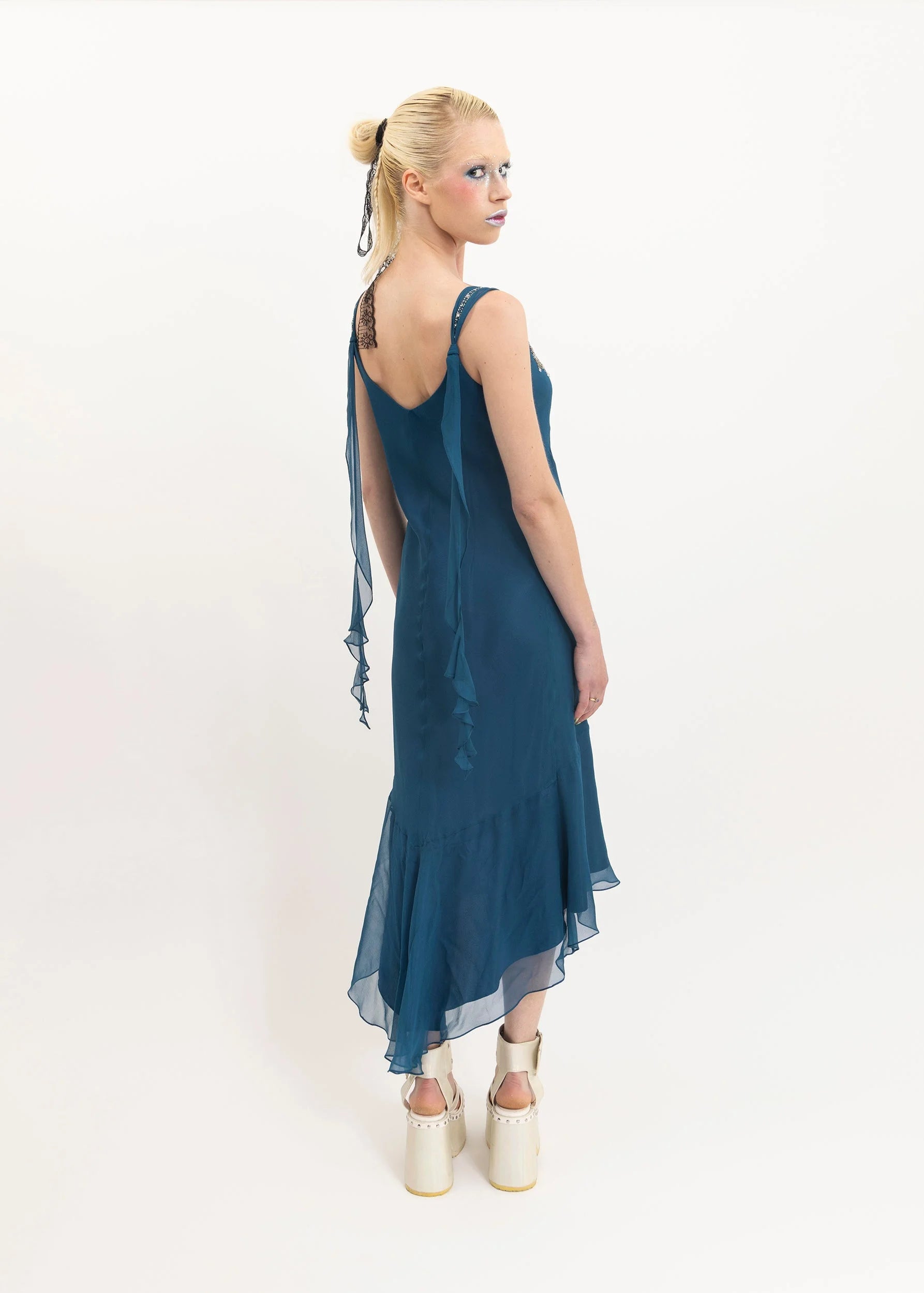 Mariko Kohga Fil Doré Beaded silk gown