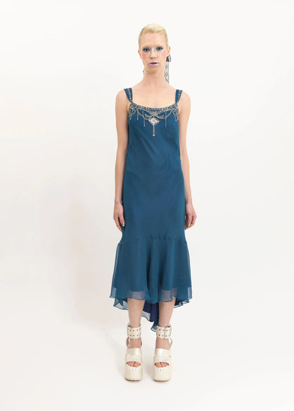 Mariko Kohga Fil Doré Beaded silk gown