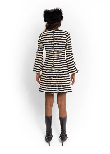 Bizarre Bazaar Bell sleeved stripe knit dress