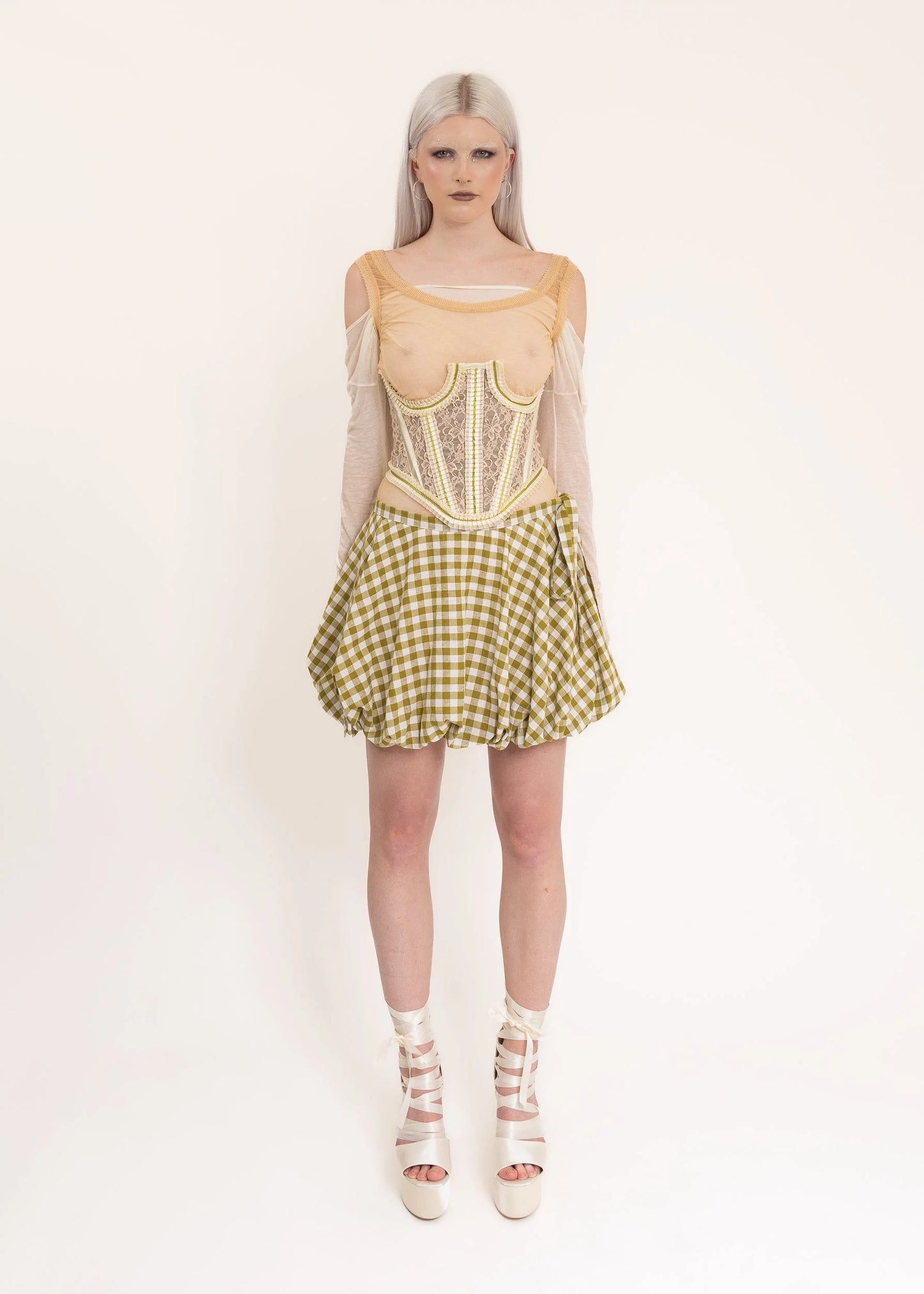 Rhoda Nunn Bliss Bubble Skirt- Green gingham