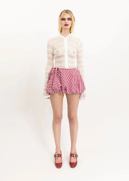 Rhoda Nunn Bliss Bubble Skirt- Pomegranate gingham