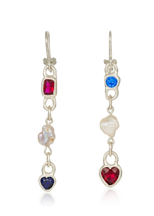 Marmalade Gardens Blue Moon Earrings Bizarre Bazaar