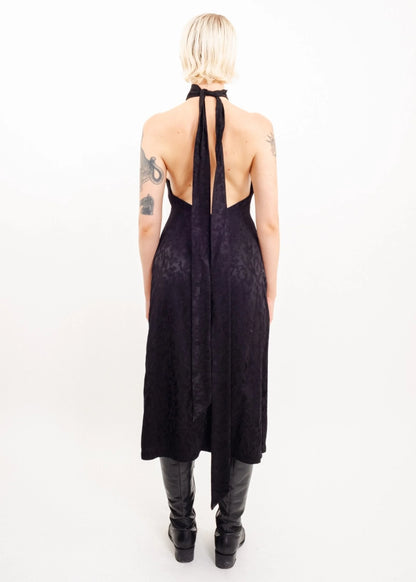 Depth of Scye Bow Halter Dress