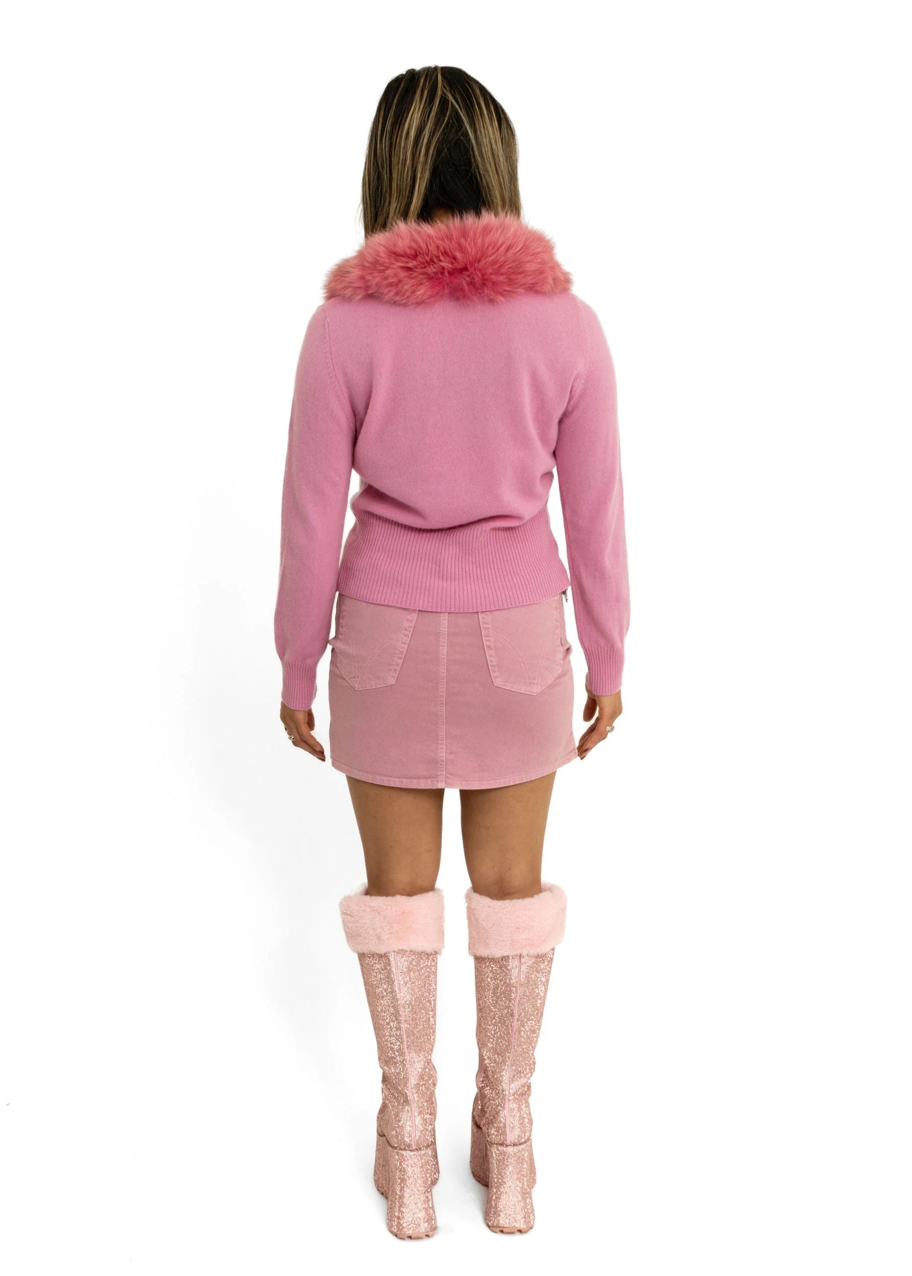 D&G Dolce & Gabbana Bubblegum Pink Denim Mini Skirt