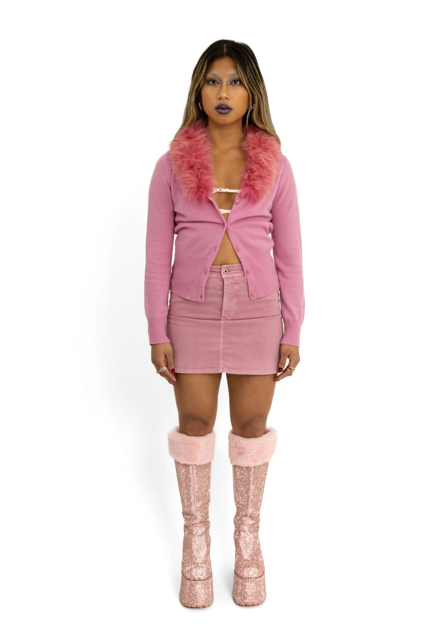 D&G Dolce & Gabbana Bubblegum Pink Denim Mini Skirt