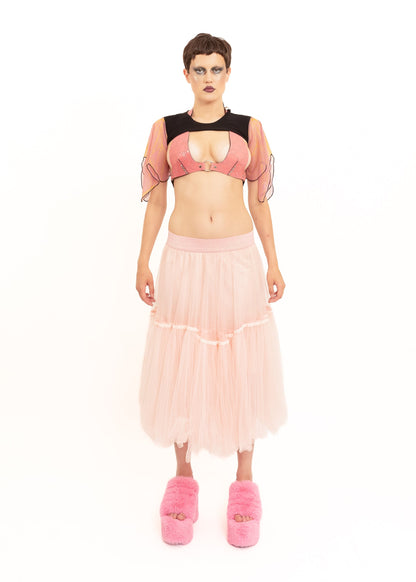 Roisin Dubh Butterfly Wing Bolero Sleeves- pink/ gold Bizarre Bazaar