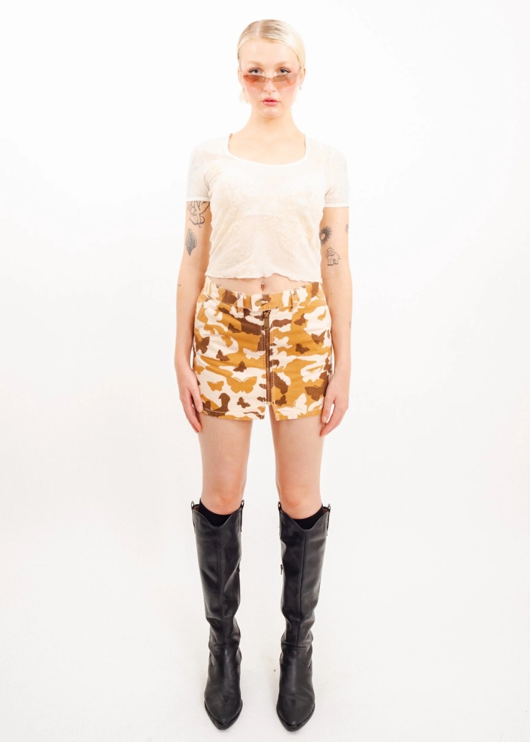 Carhartt Camo butterfly print mini skirt