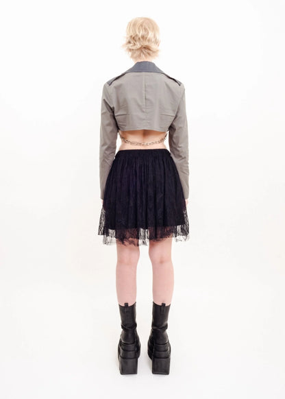 Mihara Yasuhiro Cargo/ tutu mash up mini skirt