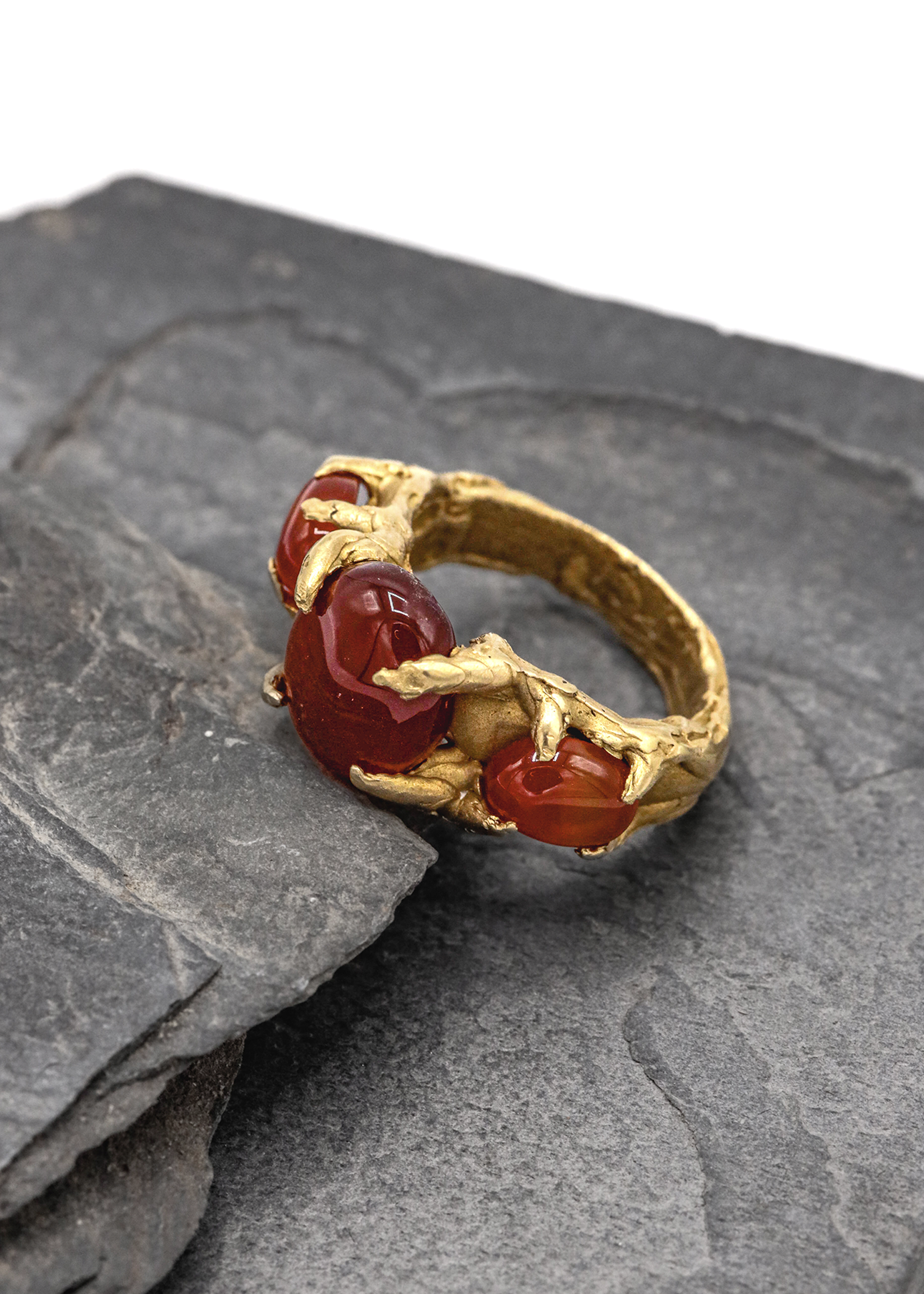 Taika Carnelian Cabochon ring Bizarre Bazaar