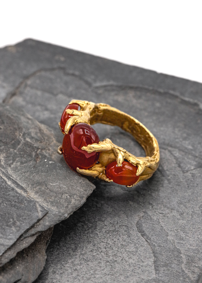 Taika Carnelian Cabochon ring Bizarre Bazaar