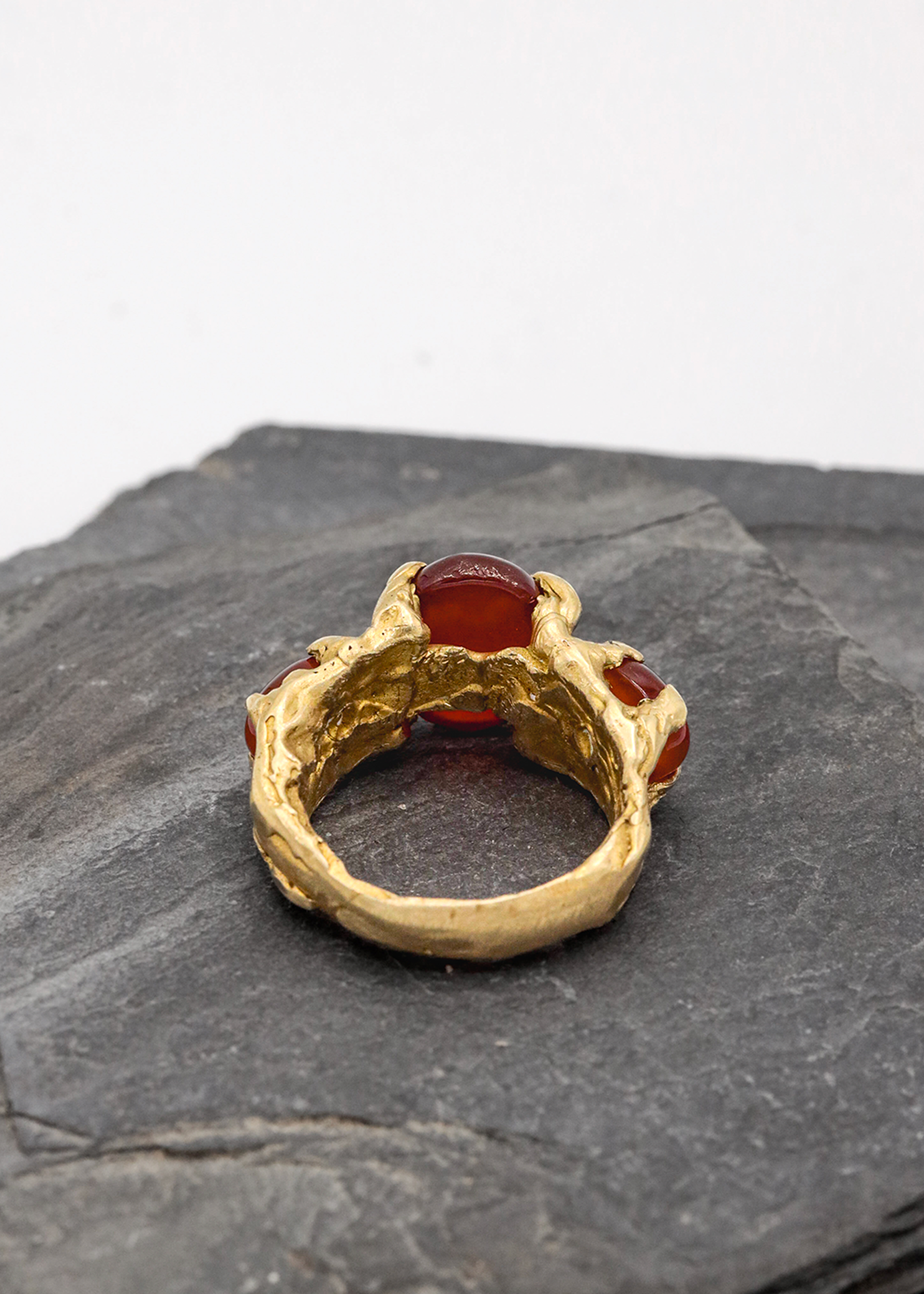 Taika Carnelian Cabochon ring Bizarre Bazaar