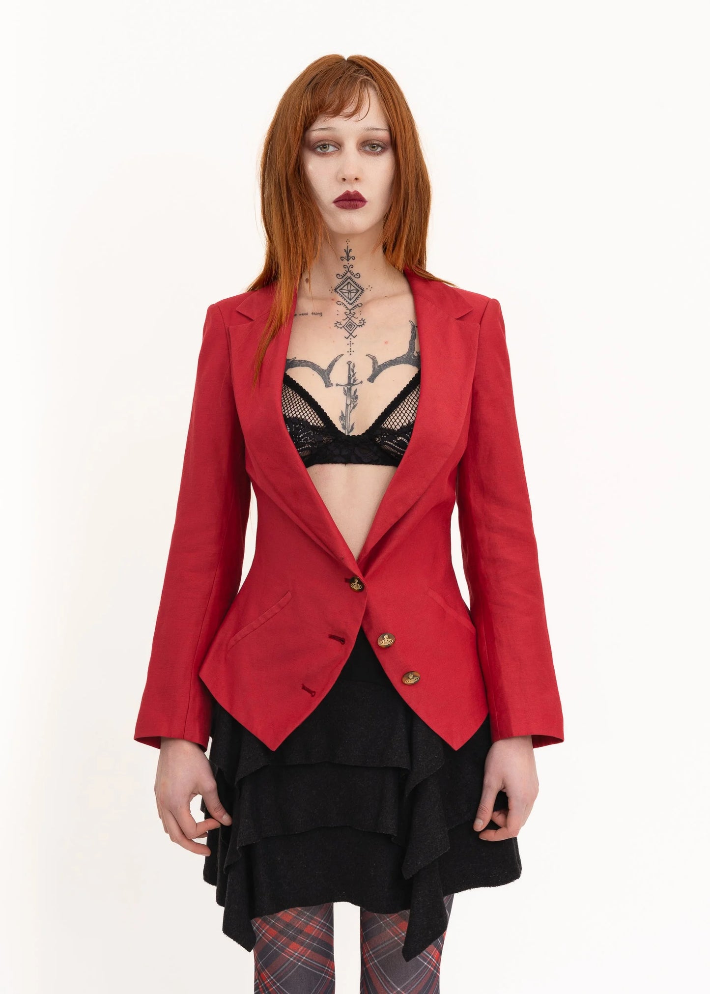 Vivienne Westwood Red Label Cinched button front jacket