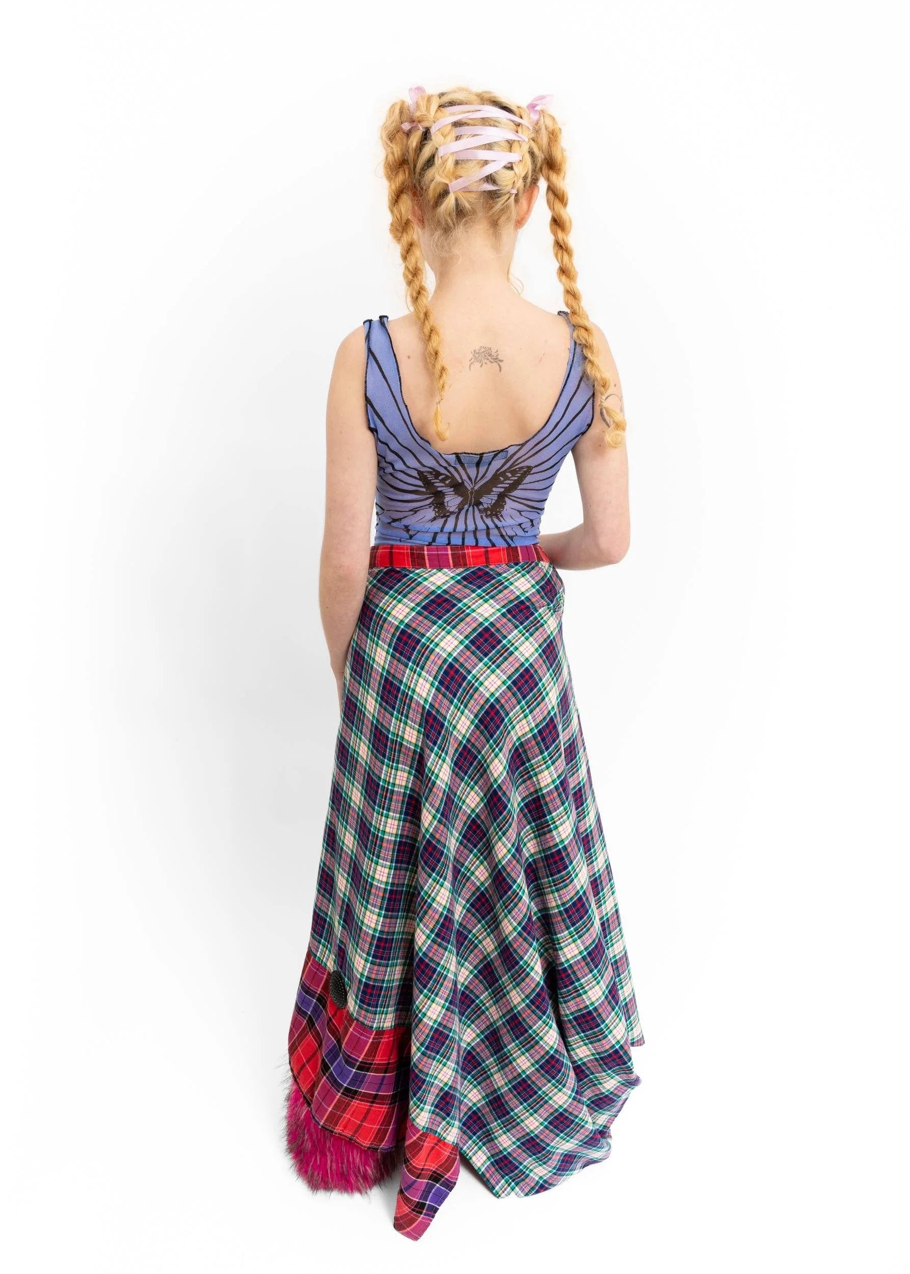 Jojo The Label Clashing tartan maxi skirt