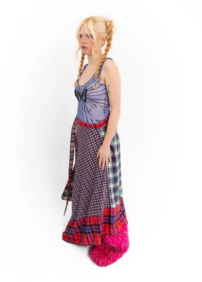 Jojo The Label Clashing tartan maxi skirt