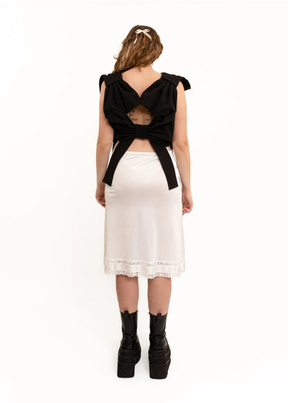 Caitlin Snell Cotton Bow Top- Black