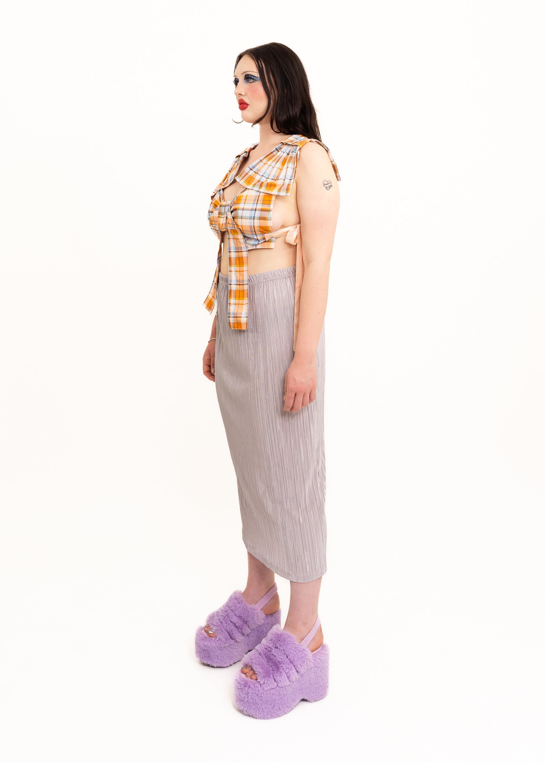 Caitlin Snell Tartan Cotton Bow Top Bizarre Bazaar