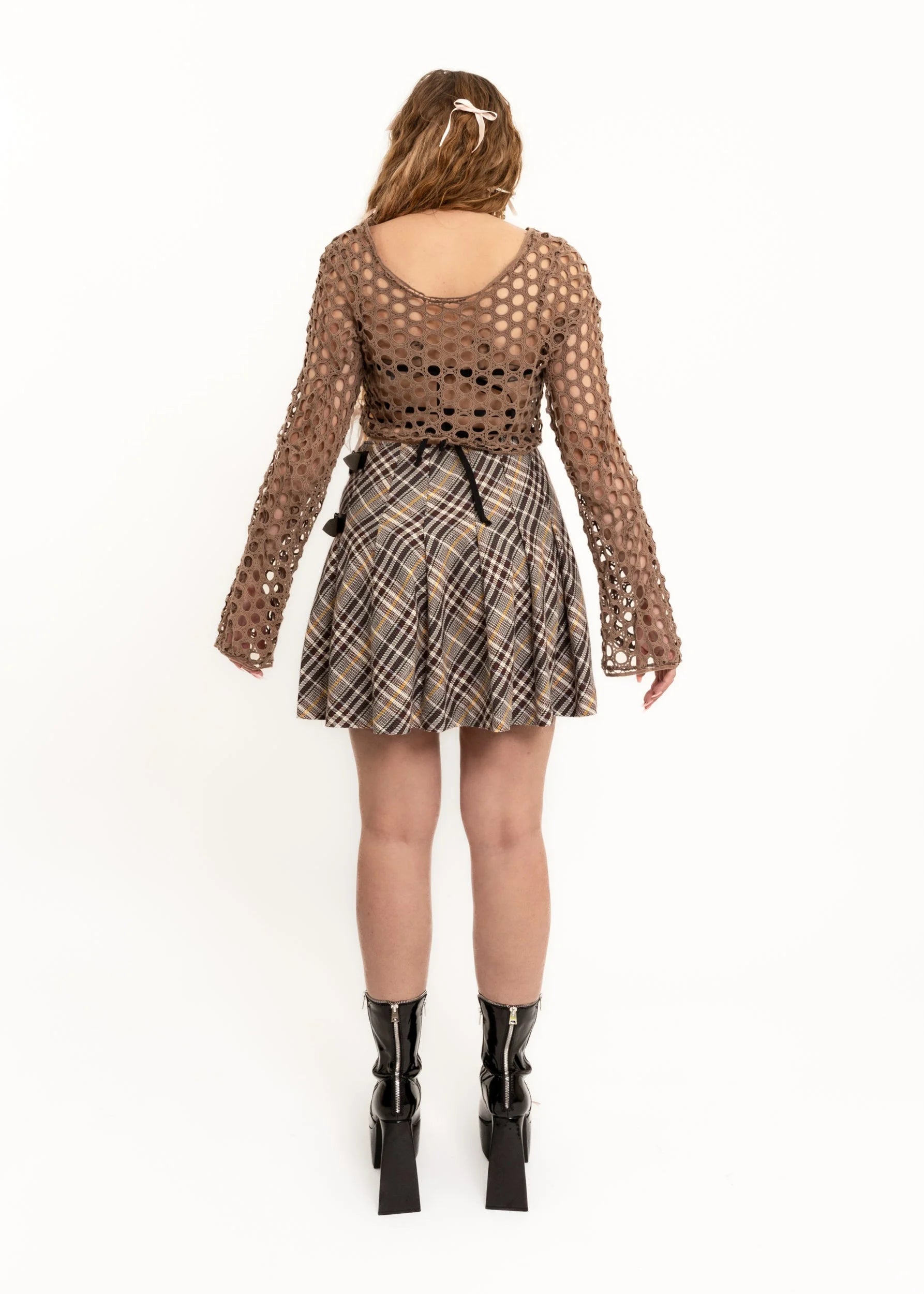 Vadar Cotton lace crop top