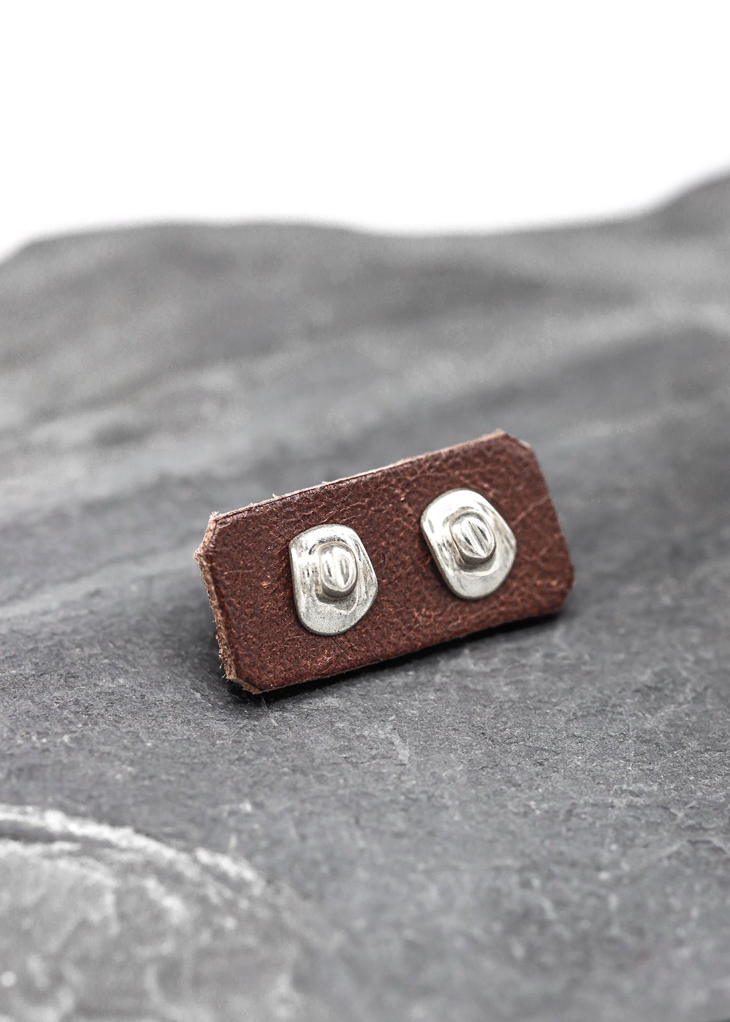Cowboy Customs Sterling silver cowboy hat stud earrings Bizarre Bazaar