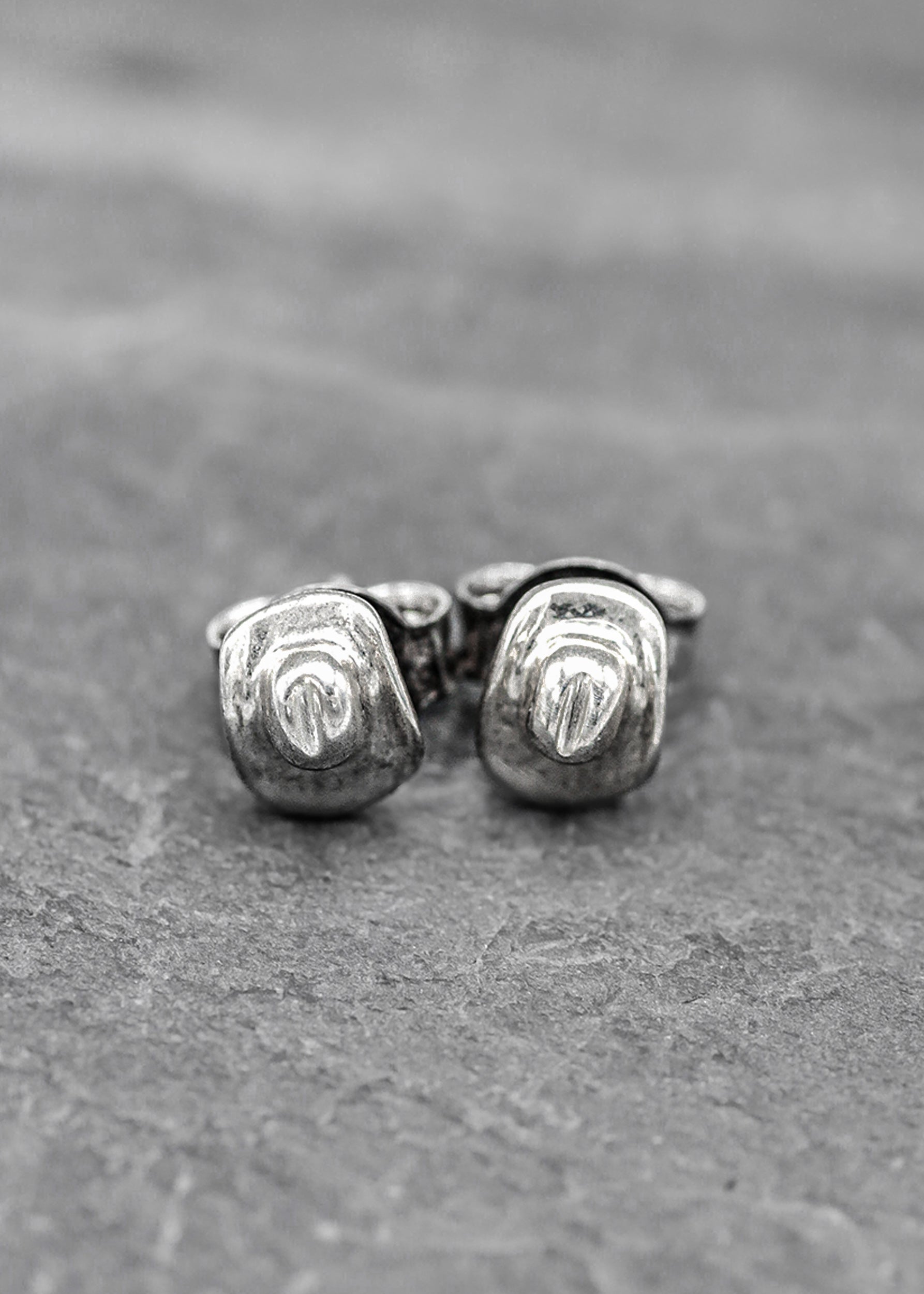 Cowboy Customs Sterling silver cowboy hat stud earrings Bizarre Bazaar