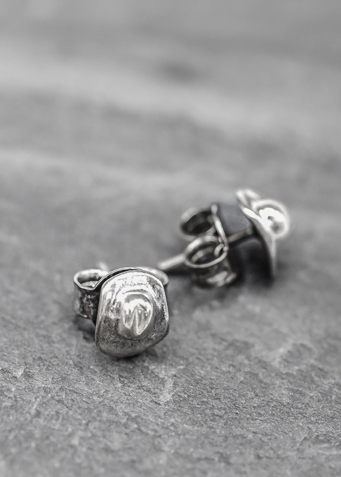 Cowboy Customs Sterling silver cowboy hat stud earrings Bizarre Bazaar