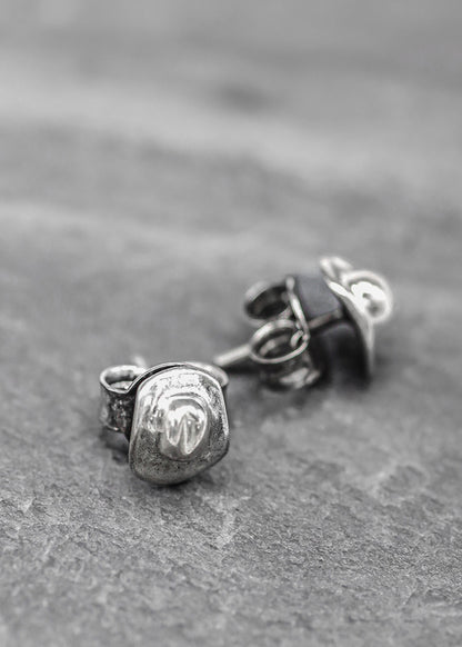 Cowboy Customs Sterling silver cowboy hat stud earrings Bizarre Bazaar