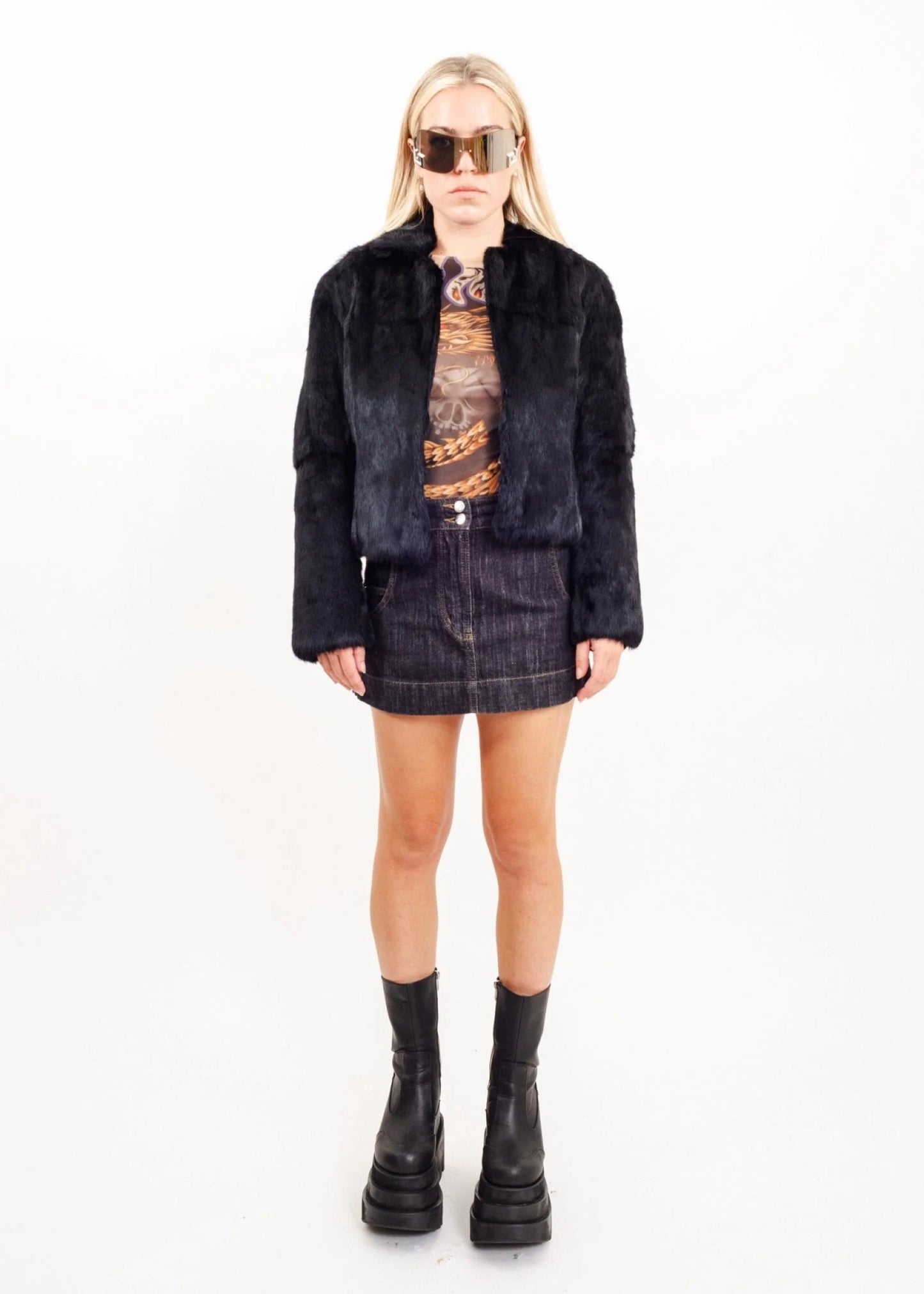 Interview Cropped fur coat