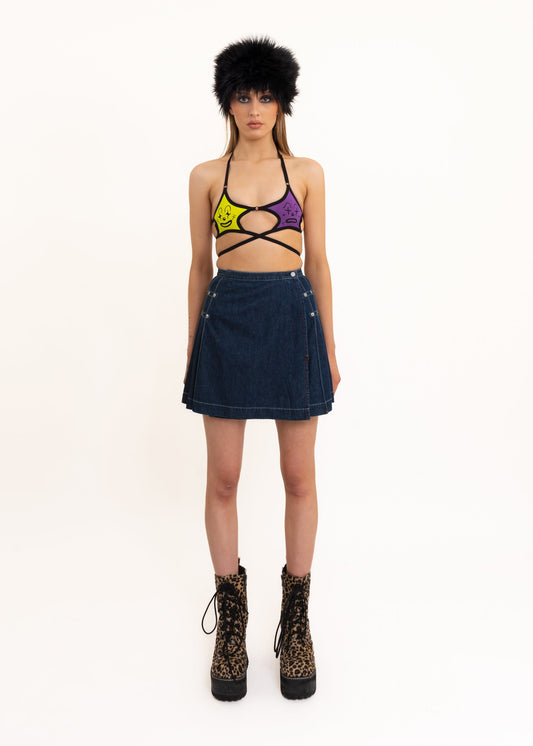 Astro Princess Cry Now Clown Print Starkini Top Bizarre Bazaar