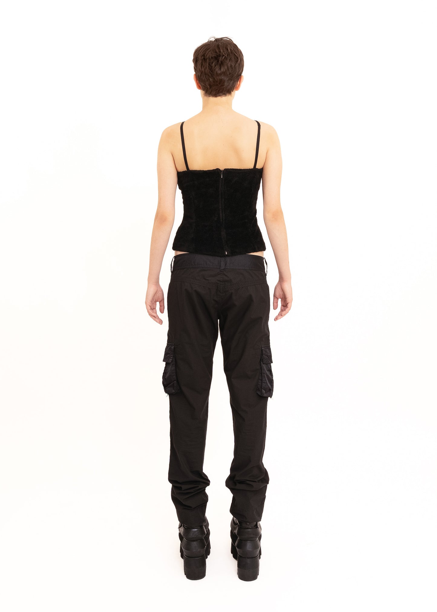 Faux fur bustier