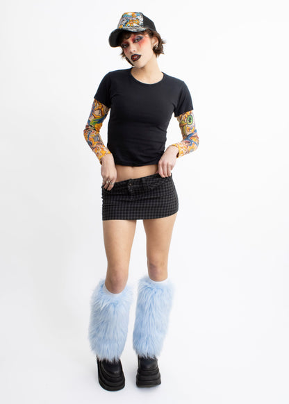 H-M Dead stock y2k tattoo sleeve cropped t-shirt