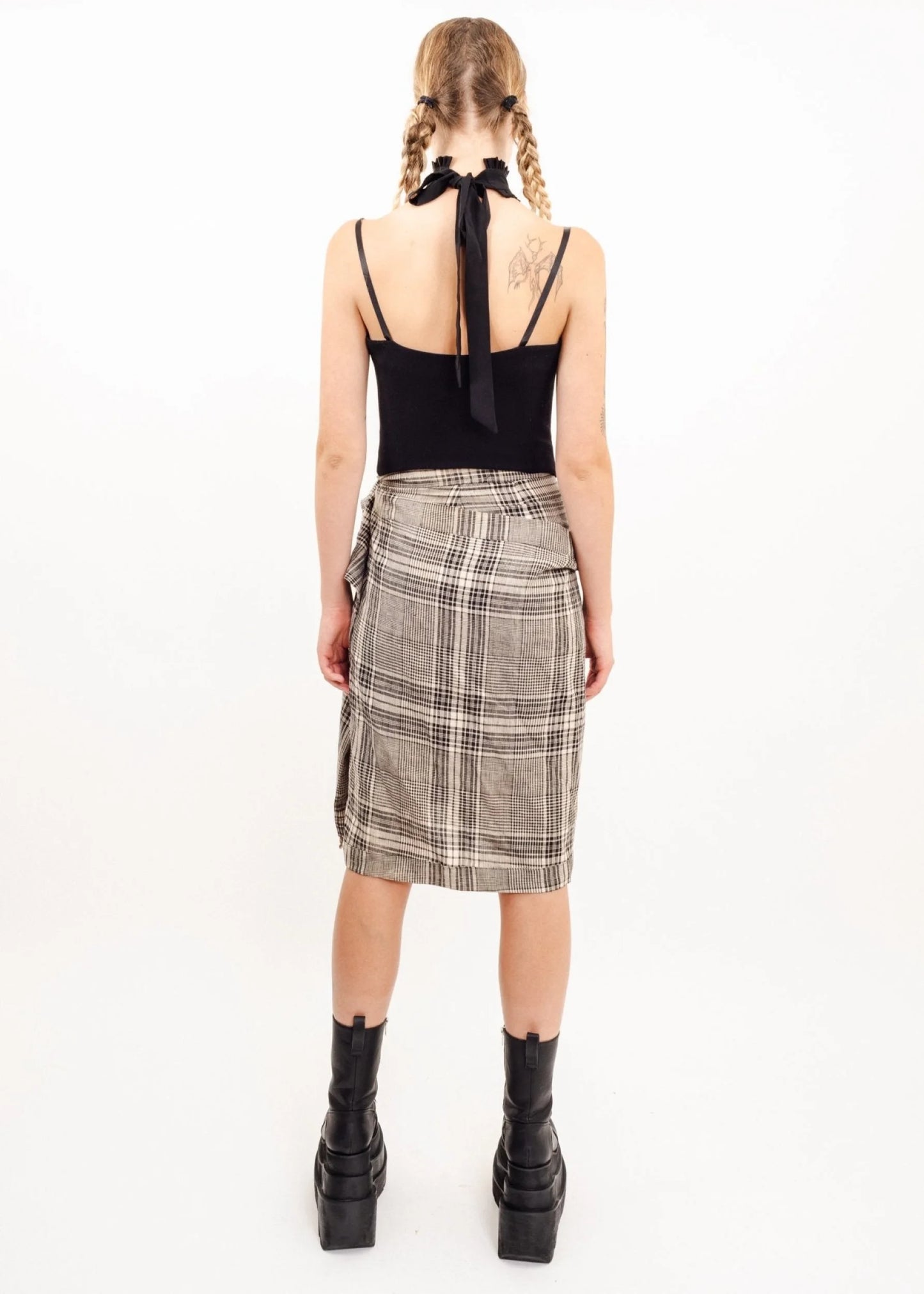 Vivienne Westwood Anglomania Deconstructed plaid wrap skirt