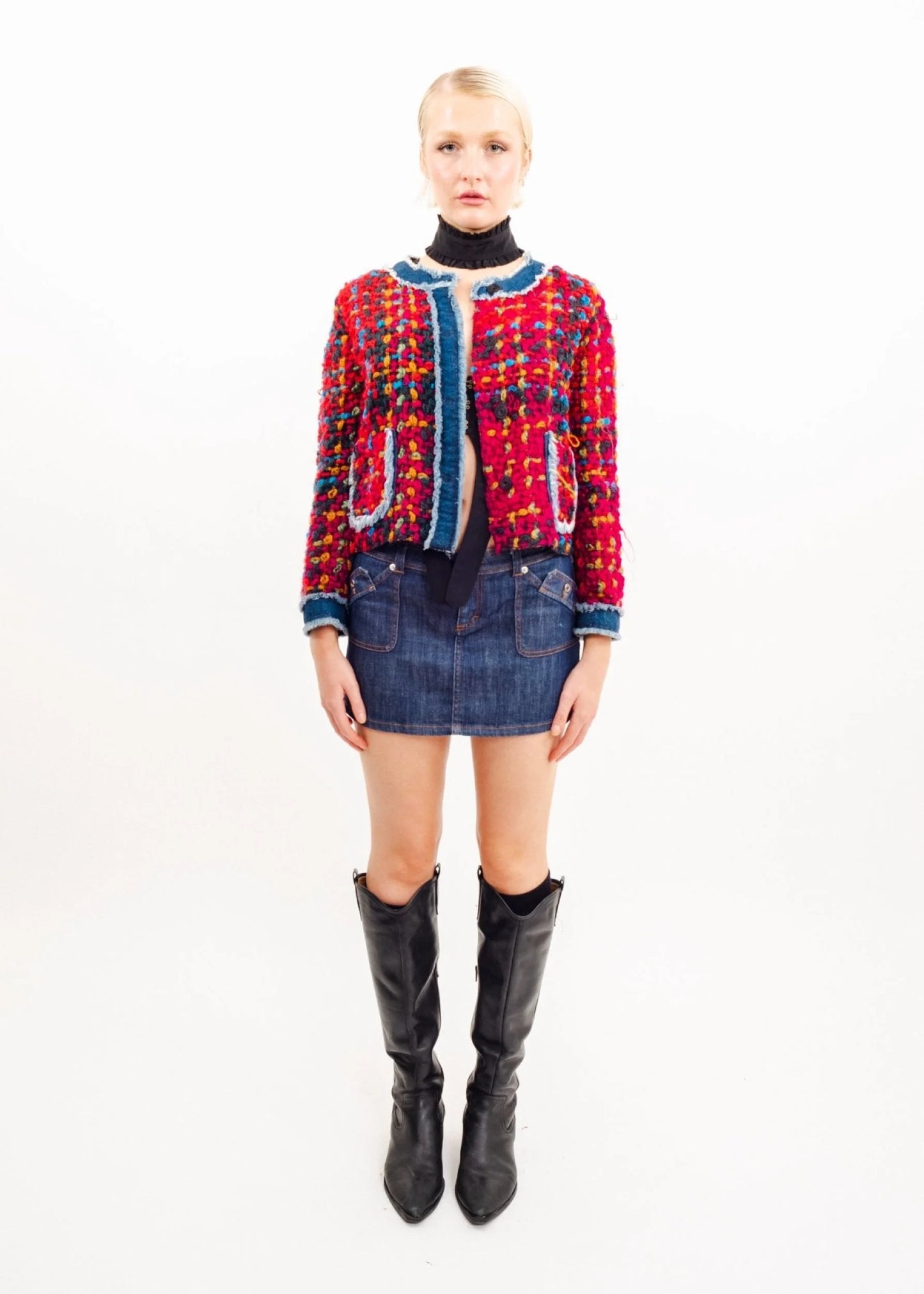 D&G Dolce & Gabbana Denim cargo mini skirt