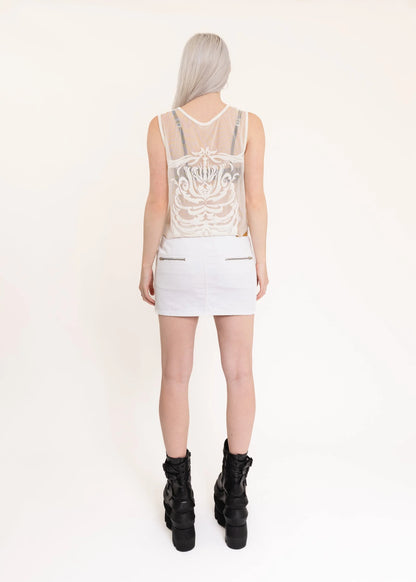 Isabel Marant Denim mini skirt with silver hardware