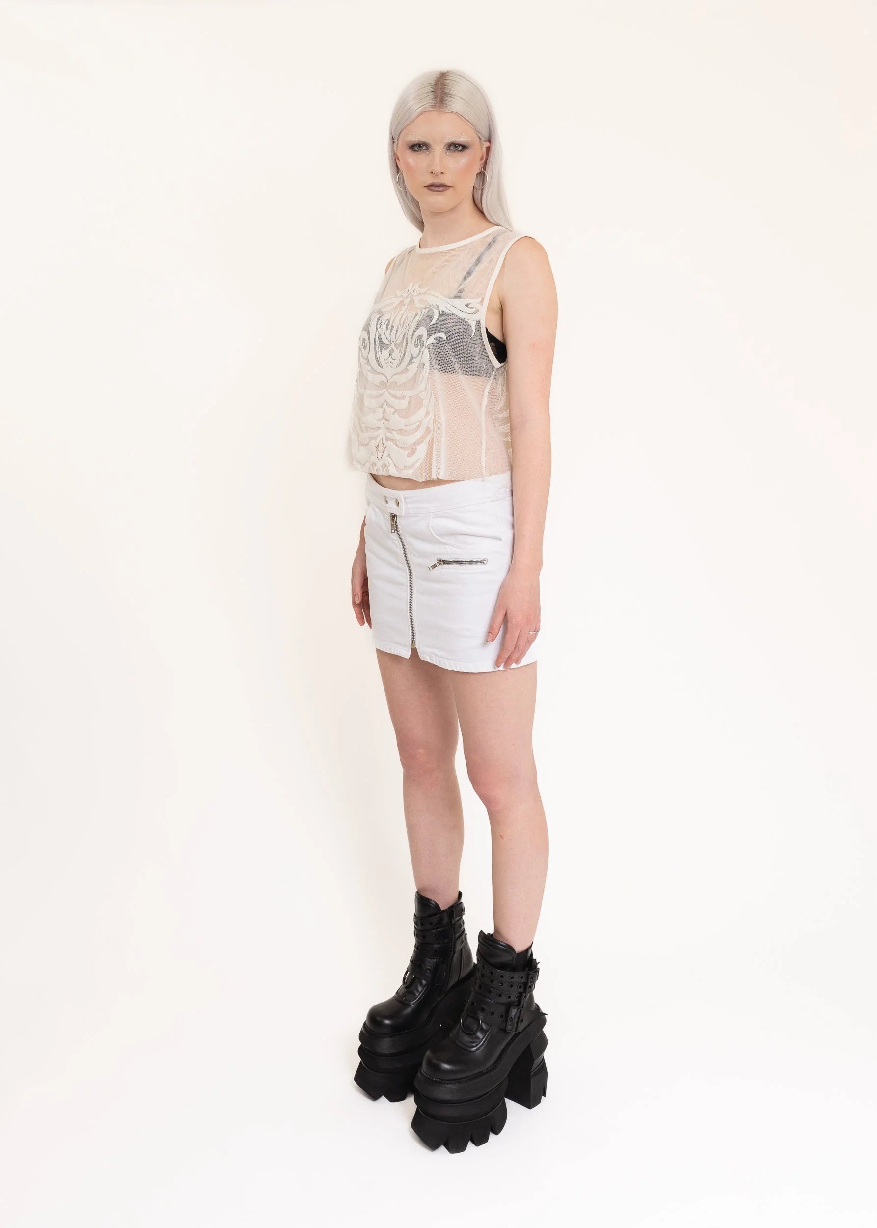 Isabel Marant Denim mini skirt with silver hardware