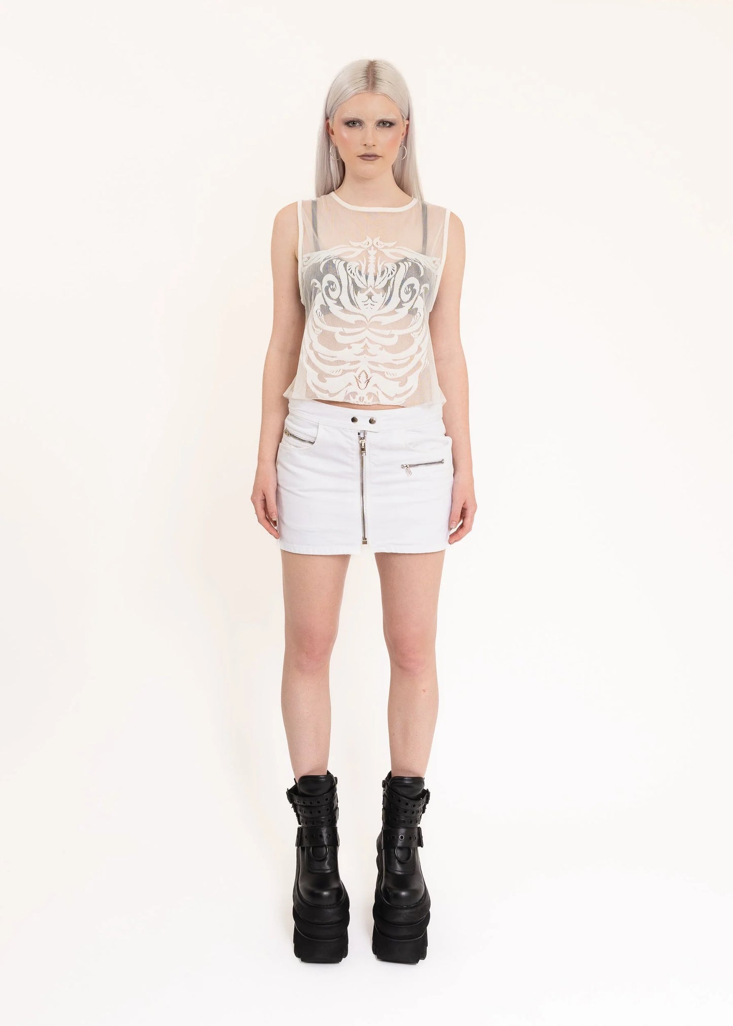 Isabel Marant Denim mini skirt with silver hardware