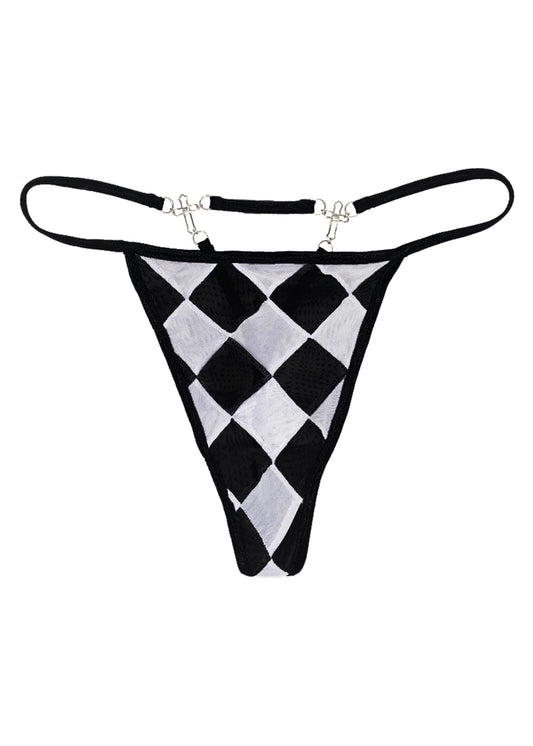 Catherine Boddy Diamond G-String- black/ white