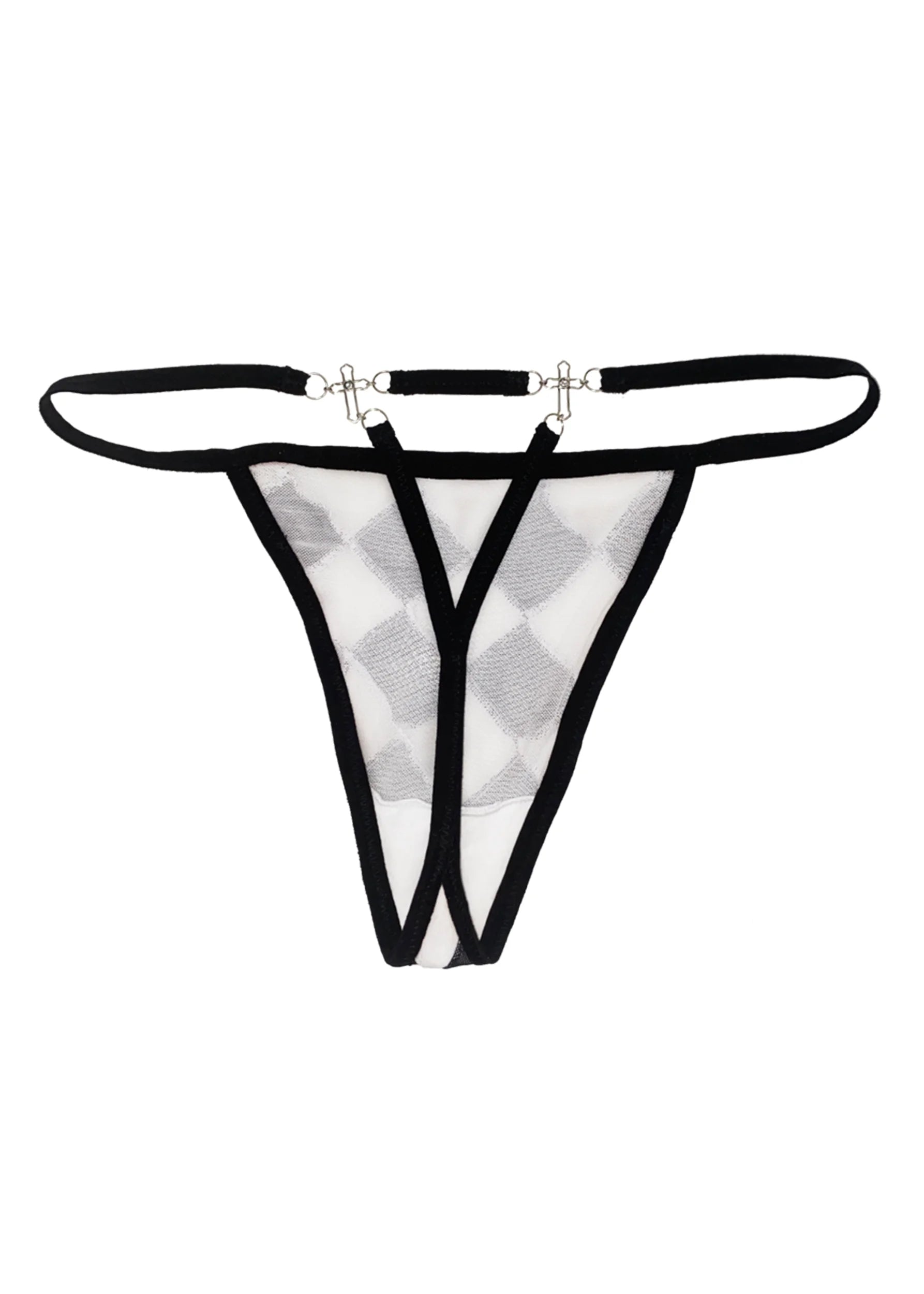 Catherine Boddy Diamond G-String- black/ white