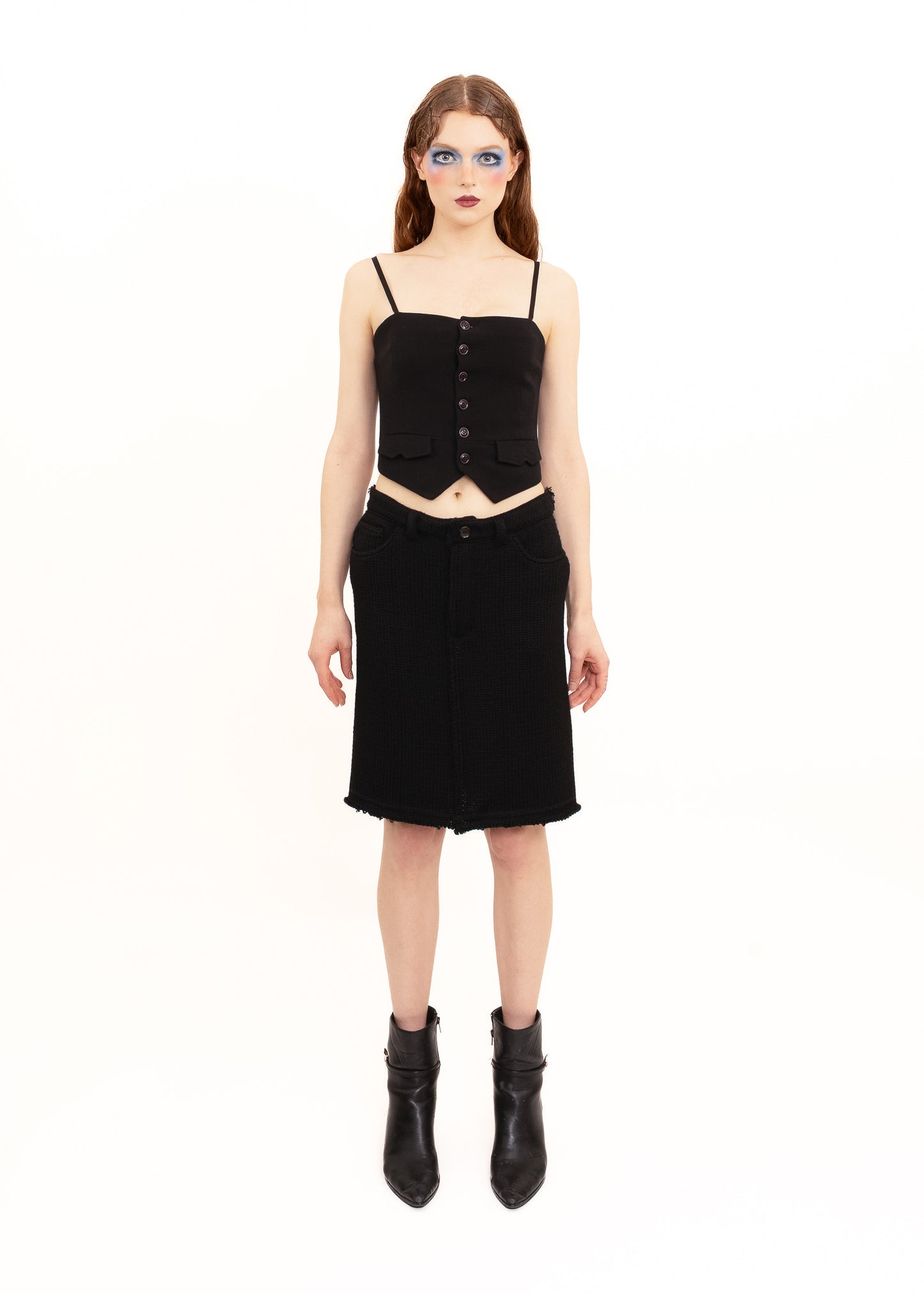 AD2005 sheer back pencil skirt