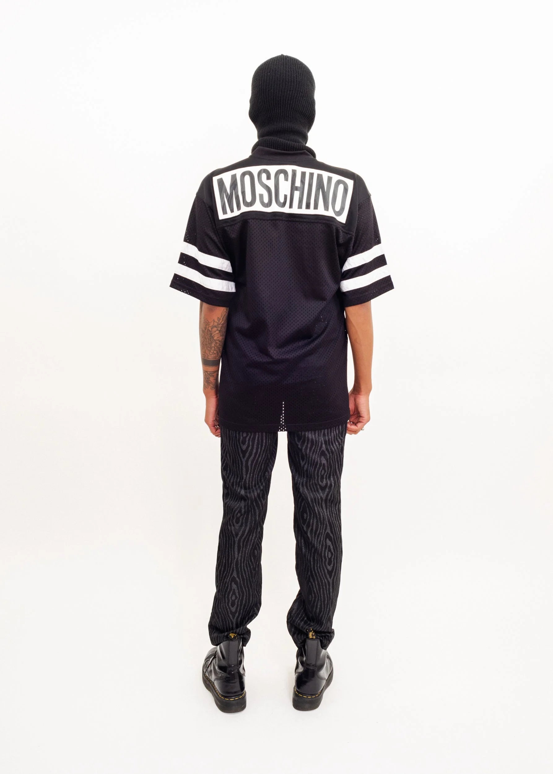 H&Moschino DJ Donald Duck sequinned baseball shirt