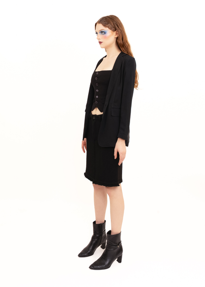 Sheer back blazer