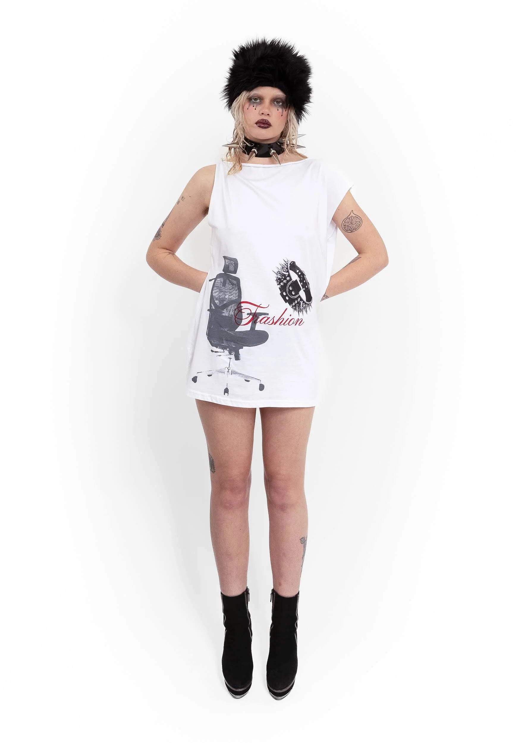 Trashion Dog with a home t-shirt dress #2