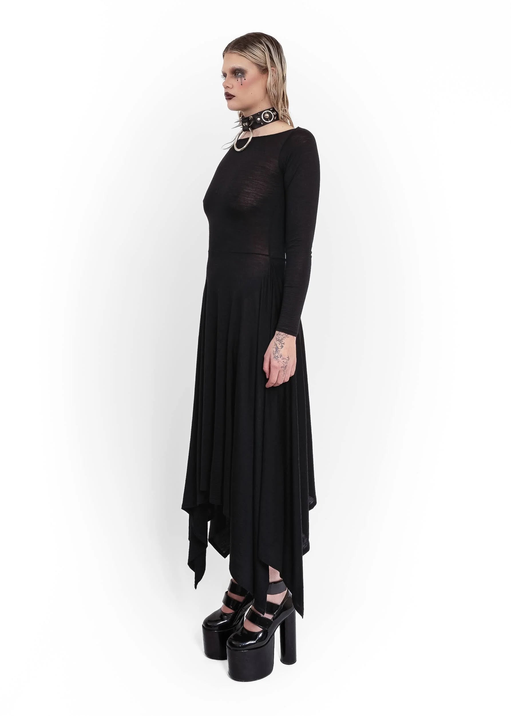 Rhoda Nunn Dolly asymmetric merino dress