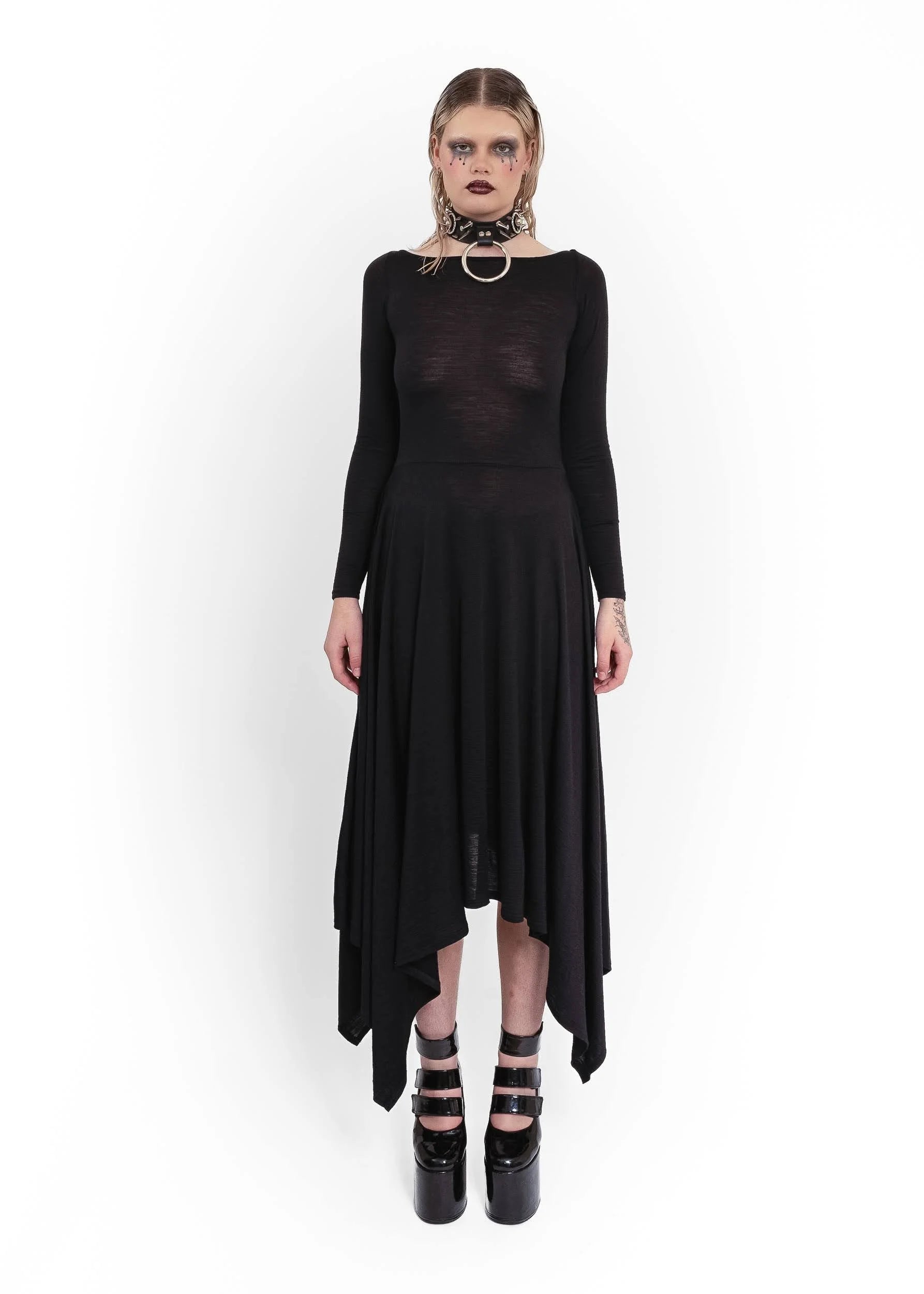 Rhoda Nunn Dolly asymmetric merino dress