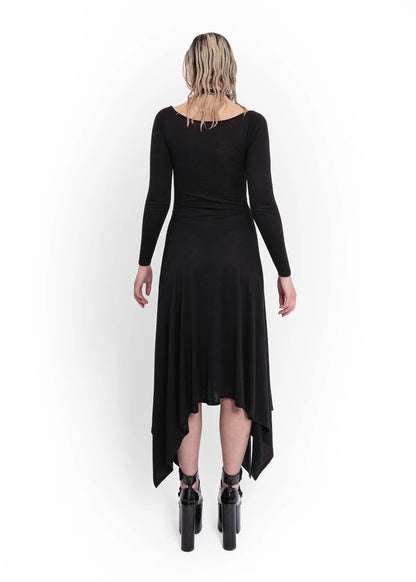 Rhoda Nunn Dolly asymmetric merino dress