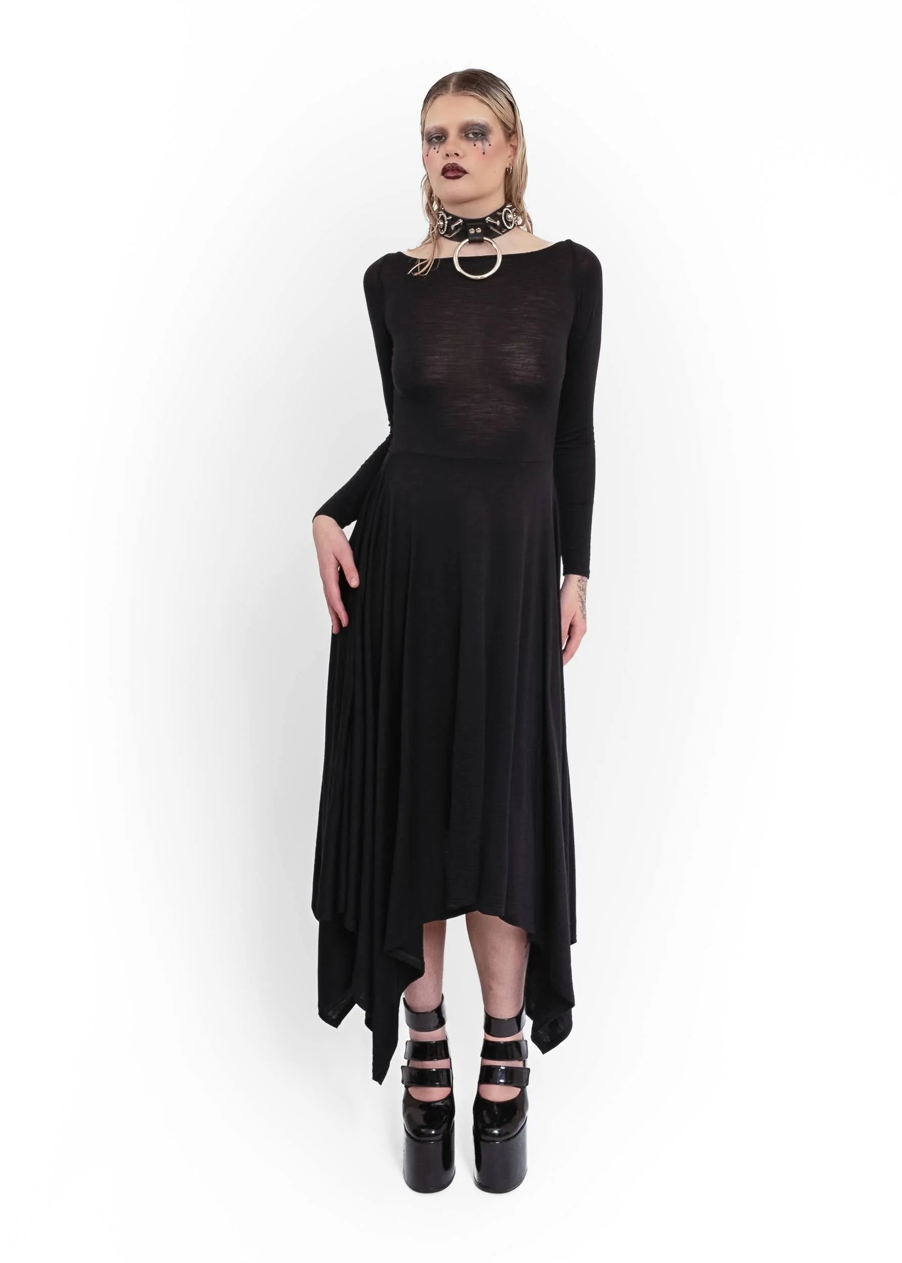 Rhoda Nunn Dolly asymmetric merino dress