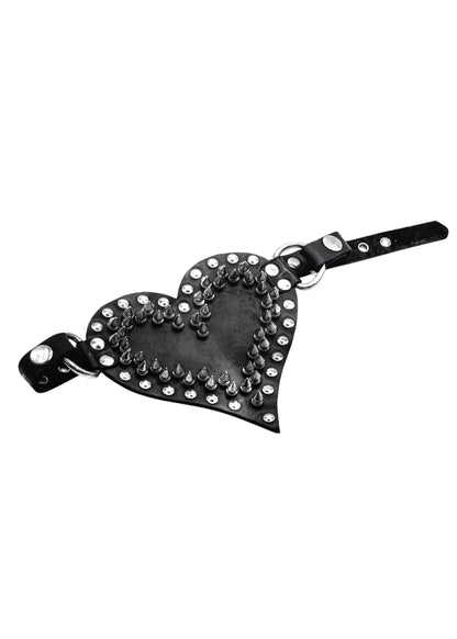 Bleeding Heart Spiked Leather Garter