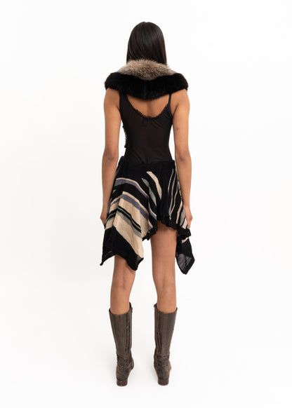 Zoe May Echo merino knit wrap skirt Bizarre Bazaar